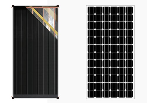太阳能热水板与太阳能光伏板